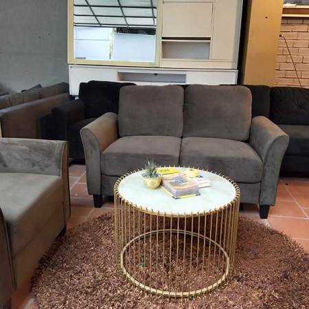 Life Coffee : Ghế Sofa Đôi + Vải Màu Cà Phê